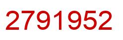 Number 2791952 red image