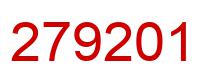 Number 279201 red image
