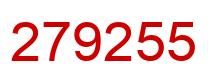 Número 279255 imagen rojo