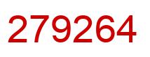 Number 279264 red image