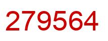 Number 279564 red image