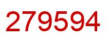 Number 279594 red image