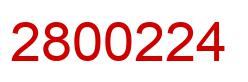 Number 2800224 red image