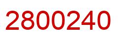 Number 2800240 red image