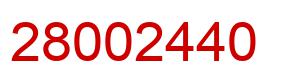 Number 28002440 red image