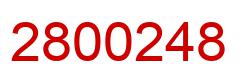 Number 2800248 red image