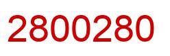 Number 2800280 red image