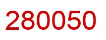 Number 280050 red image
