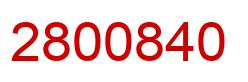 Number 2800840 red image