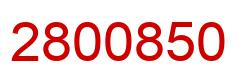 Number 2800850 red image