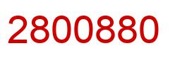 Number 2800880 red image
