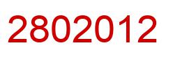 Number 2802012 red image