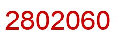 Number 2802060 red image