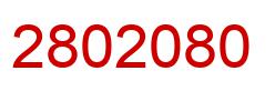 Number 2802080 red image