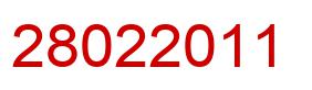 Number 28022011 red image
