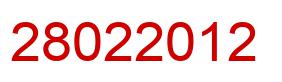 Number 28022012 red image