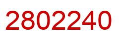 Number 2802240 red image