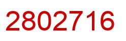 Number 2802716 red image