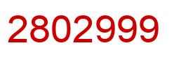Number 2802999 red image