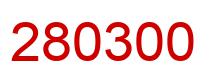 Number 280300 red image