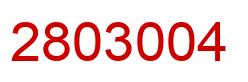 Number 2803004 red image