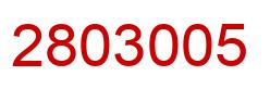 Number 2803005 red image