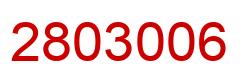 Number 2803006 red image