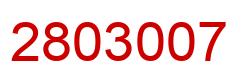Number 2803007 red image