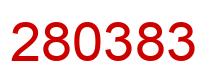 Number 280383 red image
