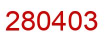 Number 280403 red image