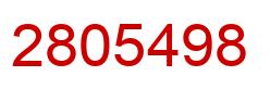 Number 2805498 red image