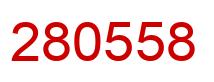 Number 280558 red image