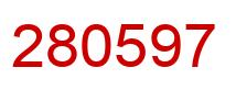 Number 280597 red image