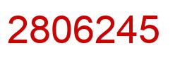 Number 2806245 red image