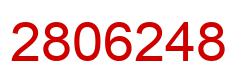 Number 2806248 red image