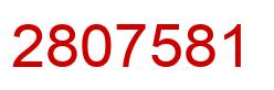 Number 2807581 red image