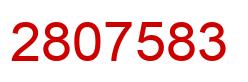 Number 2807583 red image