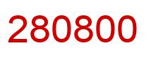 Number 280800 red image