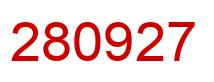 Number 280927 red image