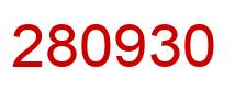 Number 280930 red image