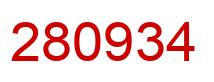 Number 280934 red image