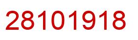Number 28101918 red image