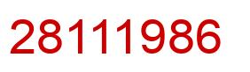 Number 28111986 red image