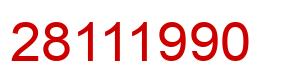 Number 28111990 red image
