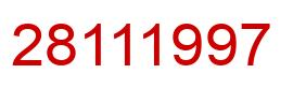 Número 28111997 imagen rojo