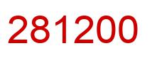 Number 281200 red image