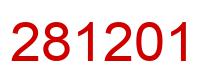 Number 281201 red image