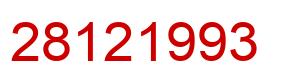 Número 28121993 imagen rojo