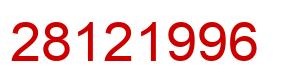 Number 28121996 red image