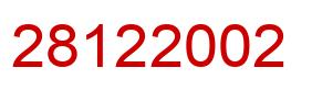 Number 28122002 red image